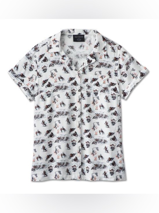 Harley-Davidson Tops - Harley Davidson | Women’s Twisty Aloha Short Sleeve Shirt